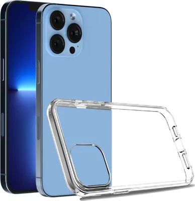 Immagine prodotto di Custodia del telefono cellulare per iPhone 13 Pro Max antiurto custom-fit custodia protettiva trasparente in silicone/TPU
