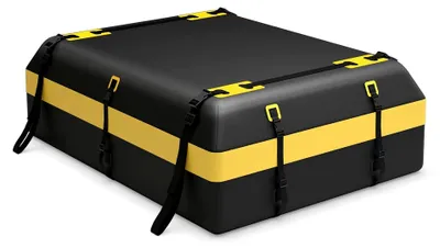 Produktbild von 600L Dachbox für Autos, wasserdichte Gepäckbox für Fahrzeuge mit/ohne Gepäckträger, faltbare Dachtasche mit Anti-Rutsch-Matte, 6 Türhaken, Schloss & Tragetasche für Vans & SUVs