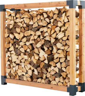 Produktbild von Westmann Lärchenholz Kaminholzregal Michel 4 Außenbereich Natur 198x40x180 cm