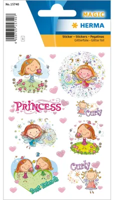 Produktbild von HERMA Princess Curly, 11 Stück(e), Mehrfarbig