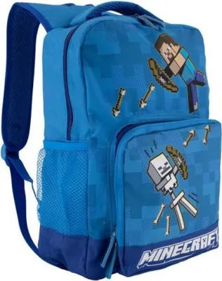 Obrázok produktu pre Detský batoh s predným vreckom Minecraft - Steve
