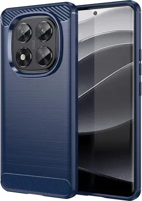 Produktbild von Hülle für Xiaomi Redmi Note 14 Pro 5G / Xiaomi Poco X7 - Phonesta Carbon Silikon Back Cover - Blau