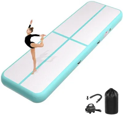 Productafbeelding van Opblaasbare gymnastiekmat, turnmat, fitnessmat, sportmat voor fitness, yoga, training, 3 m hoog, 20 cm hoog