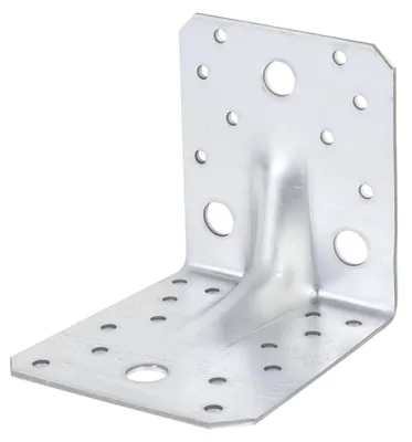 Produktbild von Alberts 24 x Schwerlast-Winkelverbinder mit Sicke 105 x 105 x 90 mm – verzinkt