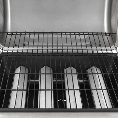 Immagine prodotto di Barbecue a gas vidaXL a 4 fuochi, nero e argento