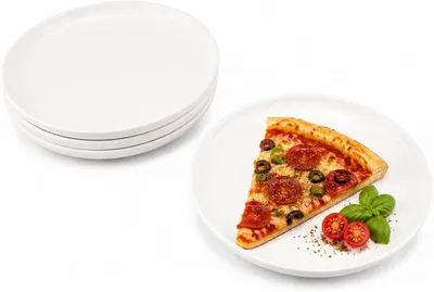 Immagine prodotto di Piattini per colazione, diametro 15 cm, confezione da 4 pezzi, in Vetroceramica, ideali per snack
