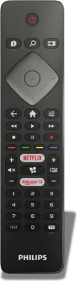 A remote control for a Philips television.