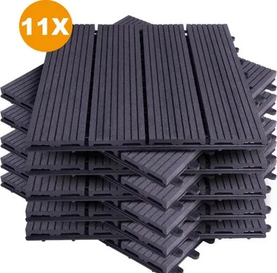 Produktbild von Antraciet Terrastegel 11er Set 30x30cm
