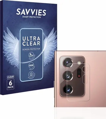 Produktbild von 6x Für Samsung Galaxy Note 20 Ultra / 5G (Kamera) Schutzfolie Savvies Displayschutz Display Schutz Folie Klar Transparent