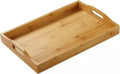Produktbild von Holzbrett für Küche, Frühstückstablett, Serviceplatte, 38 x 25 x 5 cm
