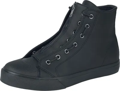 Produktbild von Black Premium by EMP Damen schwarze High Sneaker aus Kunstleder EU41