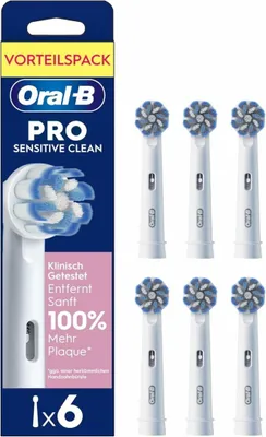 Immagine prodotto di Oral-B Pro Sensitive Clean 6 testine intercambiabili, colore: bianco