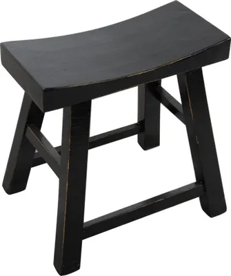 Produktbild von Fine Asianliving Chinesischer Hocker Massivholz Stühle Handgemacht Orientalischer Asiat Stil Japanische Möbel Wohnzimmer Schlafzimmer 46 x 47 x 22cm