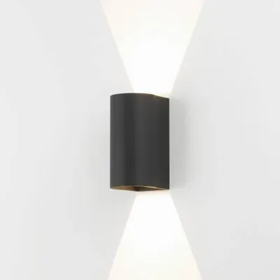 Produktbild von Astro Dunbar 160 - LED 1 Light Outdoor Large Up Down Wandleuchte Strukturiert Schwarz IP65
