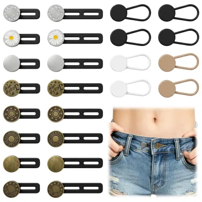 Hosenknopf-Verlängerung, 24 Stück, elastisch, für Jeans und Hosen