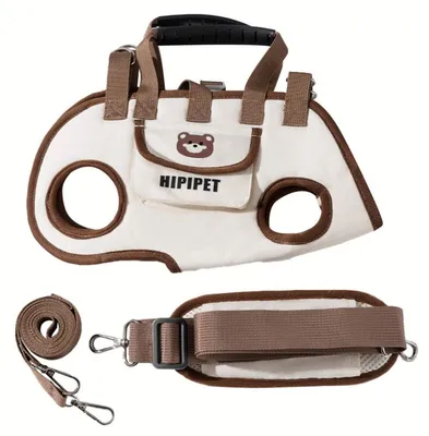 Productafbeelding van INF Draagbare hondenrugzak - Multifunctionele tas voor huisdieren, bruin, maat M