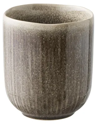 Produktbild von Set 4 Tassen Viola aus grauem Steingut ohne Henkel ø8x9,5 cm