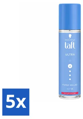 Produktbild von 5 x Taft Ultra 4 Gellac Fixing Spray - Ultieme Kontrolle - 200 ml - Vorteilspackung - 5 Stücke