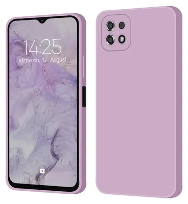 Produktbild von Hülle für Samsung Galaxy A22 5G Case Cover Bumper Smartphone Softgrip Schutzhülle Farbe: Lila