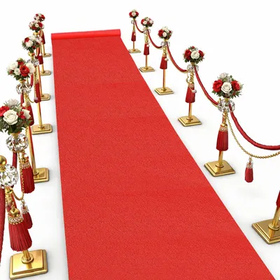 Rote Laufmatte 1 x 5 m, Antirutsch, für Hochzeit & Events