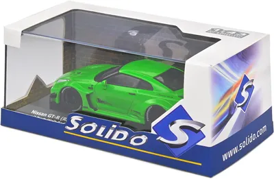 Zdjęcie produktu dla Nissan GTR35 LBWK Silhouette 2020 Acid Green - SOLIDO 1:43
