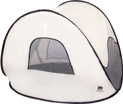 Image de Tente de plage pop-up de luxe DERYAN - Protection anti-UV 50+ - Crème