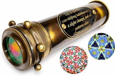 Productafbeelding van Antiqued caleidoscoop handgemaakte vintage patina - Kaledoscoop Met Spiegel Lens Creat Amazing Vibrent