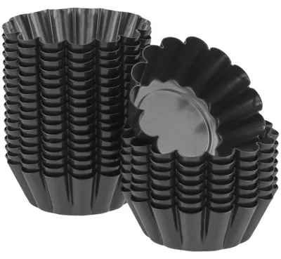24 Mini-Tarteformen 6,5 cm, Kohlenstoffstahl, Antihaft
