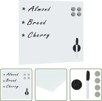 Image de The Living Store Tableau magnétique mural verre 60x60 cm