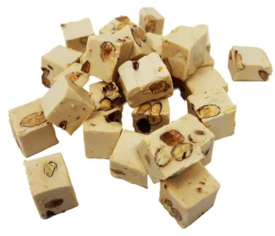 Image de Fudge Nougat avec Cappuccino Praliné avec morceaux d'amandes 1000g