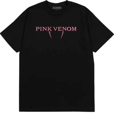 Produktbild von BlackPink - "Pink Venom" T-Shirt Logo für Herren/Damen Uni RO3990 (M) (Schwarz)