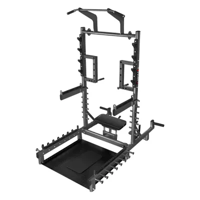 Produktbild von HMS SMP01 | Multifunktionales Power Rack mit Plattform, Hip Thrust, Klimmzugstange & Dip-Barren | Commercial
