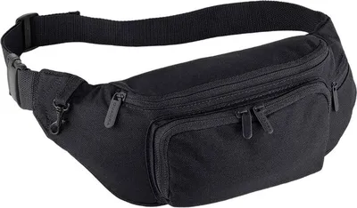 Image de Quadra - Sac banane, couleur unie RW9294 (taille unique) (Noir)