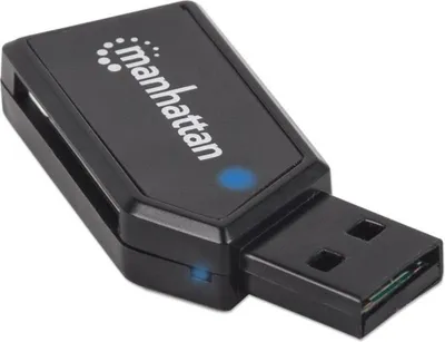 Obrázek produktu pro Manhattan 101677, MicroSD (TransFlash), microSDHC, microSDXC, MMC, SD, SDHC, SDXC, Černá, 480 Mbit/s, CE, FCC, USB 2.0, 25 mm