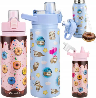 Produktbild von Thermosbecher Für Kinder Thermoskanne Für Getränke Auslaufsichere Trinkflasche Kamille