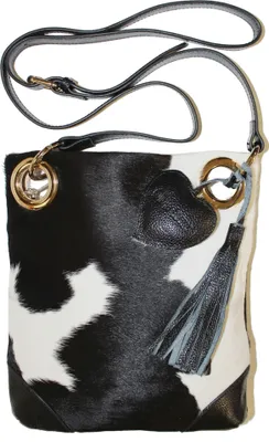 Produktbild von Damen Hand Tasche Weiss Schwarz Leder 25x7x28cm Bowatex