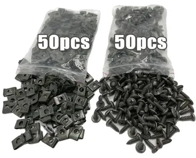 Image de Fixations pour motos, conception métallique durable, protection contre la rouille, ensemble de 100 pièces