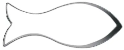 Ausstechform Fisch, Edelstahl, 9 cm, silber