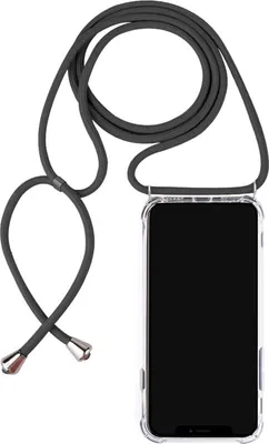 Immagine prodotto di Cover con catena per telefono cellulare per Apple iPhone 11 6,1 pollici lunghezza regolabile Custodia protettiva sottile Bumper Custodia per telefono cellulare all'aperto in TPU antiurto Protezione extra Leggero Grigio