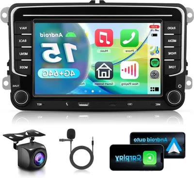 Produktbild von Carradio – Autoradio – Android-Radio – Einbau-Radio – Multimediasystem – Android 15 Betriebssystem