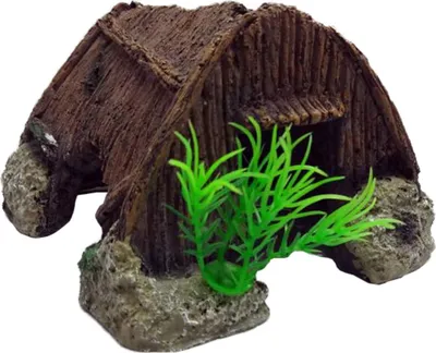 Produktbild von Aquariumdekoration Haus für Süß- und Salzwasser, 17,5 x 14 x 10 cm, toxinfrei