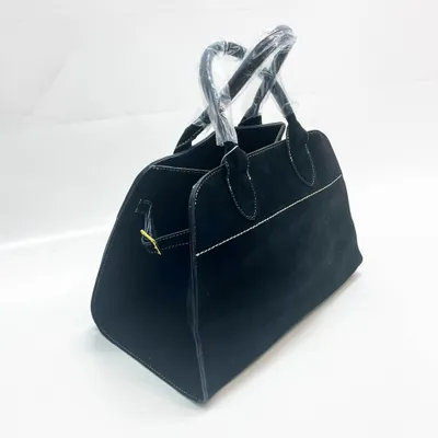 Produktbild von Travistar Damen Tote Bag, Groß, Shopper Tasche, Retro Design, abnehmbarer Riemen, Tragegriff, ideal für Arbeit, Schule, Shopping, Schwarz.