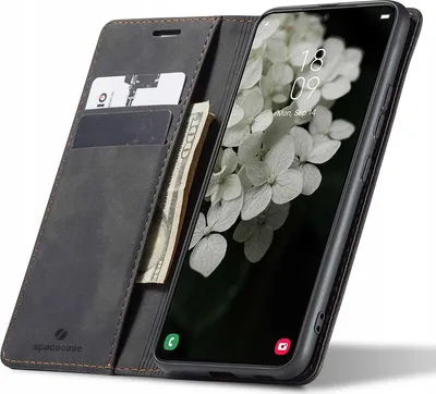 Image de SPACECASE Etui portefeuille pour Galaxy S22+ Noir