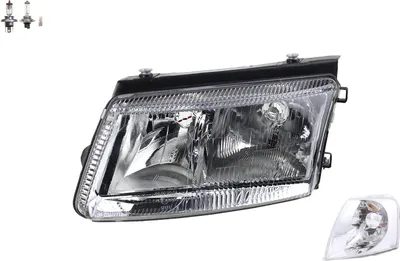 Produktbild von Scheinwerfer passend für VW Passat 97 3B 08/96- 10/00 Links Leuchtmittel Blinker 3B0941017M 3B0953041B Johns