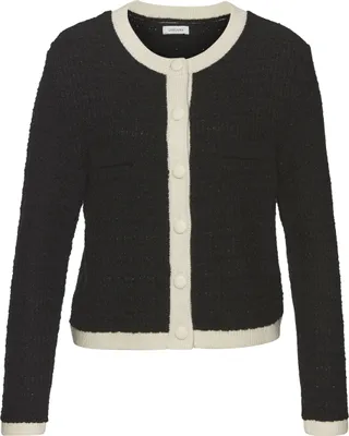 Produktbild von LASCANA Strickjacke schwarz-creme Größe 36/38
