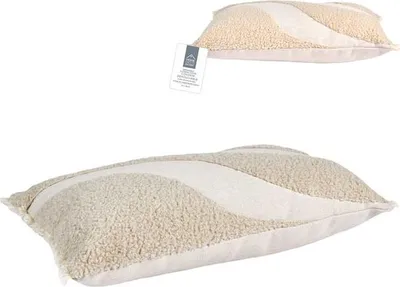 Produktbild von Beiges und weißes Bouclé-Kissen 30 x 50 cm m8 – Home Deco Factory