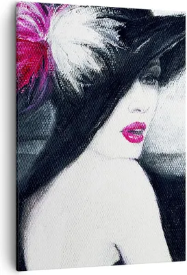 Produktbild von Bild auf Leinwand - Leinwandbild - Einteilig - Frau Modell - 50x70cm - Wand Bild - Wanddeko - Wandbilder - Leinwanddruck - Kunstdruck - Wanddekoration - Leinwand bilder - Wandbild - PA50x70-4020