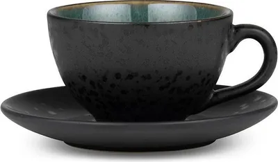 Produktbild von Bitz Tasse mit Untertasse 240 ml schwarz grün