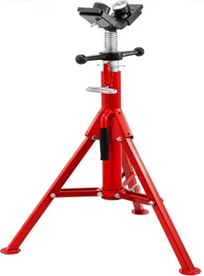 Immagine prodotto di Supporto per tubi con testa a V a 2 sfere - Supporto pieghevole per tubi 1107A - 4500LB Altezza dell'asta regolabile.