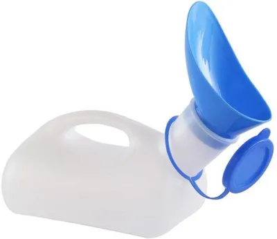 Produktbild von Deporteeur für Frauen—Unisex tragbarer Urinbehälter 1000 ml—mit Abdichtkappe, für Notfall, Urinanalyse, unterwegs, im Auto und auf der Campingtour.